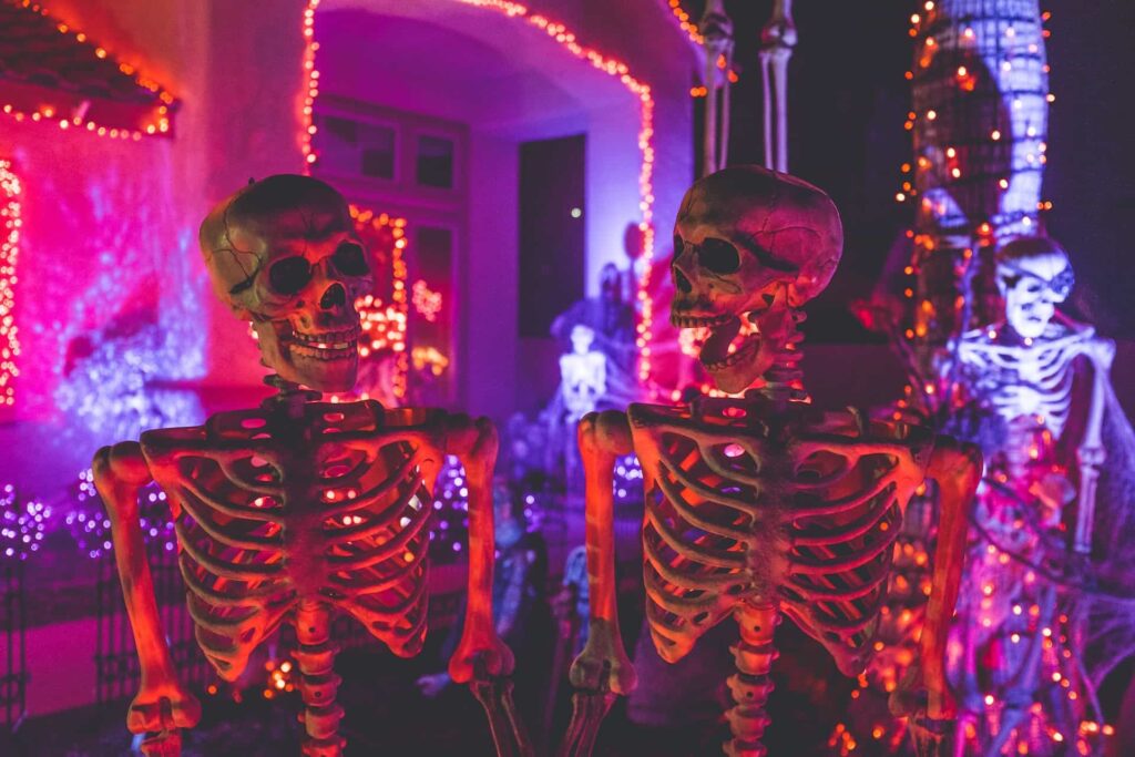 Halloween Party with Skeletons